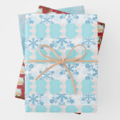 Sneeuw drift en peperkoek huis inpakpapier vel (In situ)