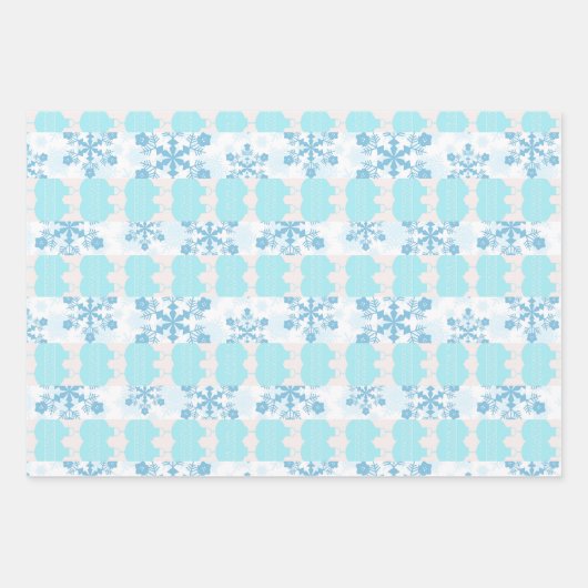 Sneeuw drift en peperkoek huis inpakpapier vel (Voorkant)