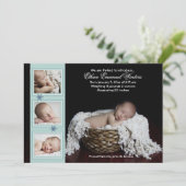 Sneeuw drijven - Aankondiging van de geboorte foto (Staand voorkant)