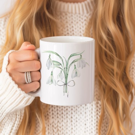 Sneeuw Drops Januari Geboorte Bloem Keramiek Koffiemok