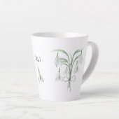 Sneeuw Drops Januari Geboorte Bloem Keramiek Latte Mok (Rechterhoek)