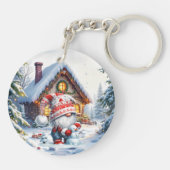 Sneeuw Dwerg Cottage Sleutelhanger (Achterkant)