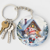 Sneeuw Dwerg Cottage Sleutelhanger