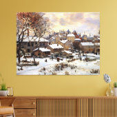 Sneeuw effect met ondergaande zon canvas afdruk (Insitu (Woonkamer))