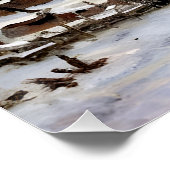 Sneeuw effect met ondergaande zon perfect poster (Hoek)