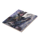 Sneeuw+Elf+Girl+met+Lion Tegeltje (Zijkant)