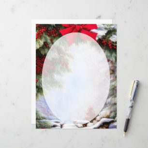 Sneeuw en bessen welften Kerstmis
