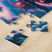 Sneeuw- en Bloesemtempel (Yukizakura no Tera) Legpuzzel (Zijkant)