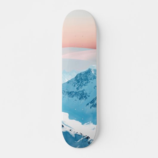 Sneeuw- en Blush-horizon Persoonlijk Skateboard (Voorkant)