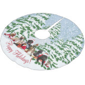 Sneeuw en bomen voor feestdieren kerstboom rok (Gekanteld)