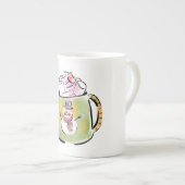 Sneeuw en cacao porselein kop (Voorkant rechts)