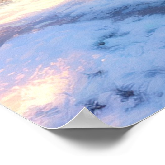 Sneeuw en Cherry Blossom Poster (Hoek)