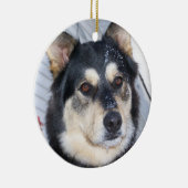 SNEEUW EN CHRISTMAS en devon vallende pistool leed Keramisch Ornament (Rechts)