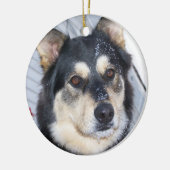 SNEEUW EN CHRISTMAS en devon vallende pistool leed Keramisch Ornament (Links)