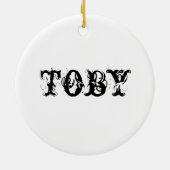 SNEEUW EN CHRISTMAS en devon vallende pistool leed Keramisch Ornament (Achterkant)