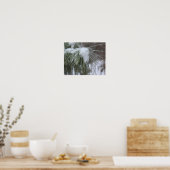 sneeuw en ijs bedekt met pijnbomen Winter Poster (Keuken)