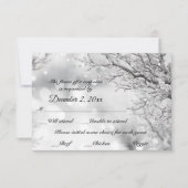 Sneeuw en ijs glinsterend Winter RSVP + Menu (Voorkant)