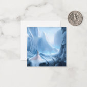 Sneeuw en ijs notitiekaartje (Voorkant / Achterkant in situ)