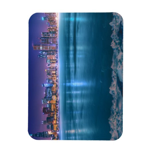 Sneeuw en ijs op het Michigameer in het Arctisch g Magneet (Verticaal)