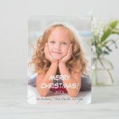 Sneeuw- en ijsfotosjabloon voor kerstmis feestdagenkaart (Staand voorkant)