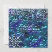 Sneeuw- en ijskoud-uitnodiging van zestien partije kaart (Voorkant)