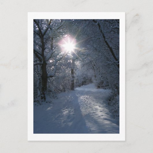 Sneeuw en licht briefkaart (Voorkant)