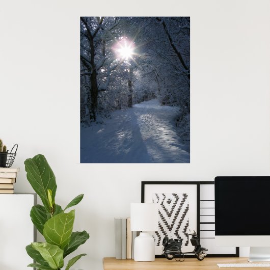 Sneeuw en licht poster (Thuiskantoor)