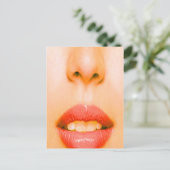 Sneeuw en mond briefkaart (Staand voorkant)