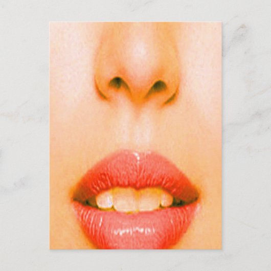 Sneeuw en mond briefkaart (Voorkant)