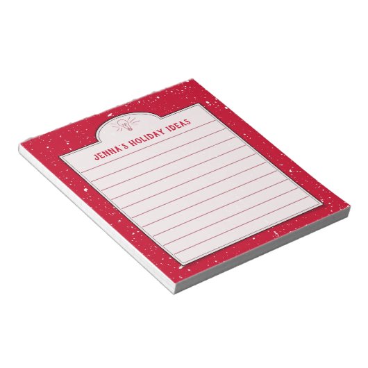 Sneeuw- en Red Custom Holiday Shopping of Ideale l Notitieblok (Schuin)