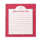 Sneeuw- en Red Custom Holiday Shopping of Ideale l Notitieblok (Voorkant)