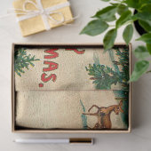 sneeuw en rendierKerstmis Tissuepapier (Geschenk)