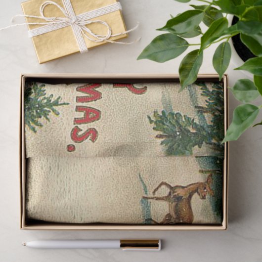 sneeuw en rendierKerstmis Tissuepapier (Geschenk)