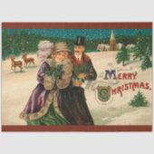 sneeuw en rendierKerstmis Tissuepapier (Voorkant)