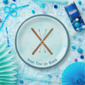 Sneeuw- en sneeuwpoppen in het buitenland papieren bordje (Feest)