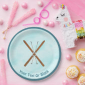 Sneeuw- en sneeuwpoppen in het buitenland papieren bordje (Feest)