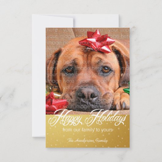 Sneeuw- en Sparkles Holiday-fotokaarten Kaart (Voorkant)