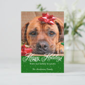 Sneeuw- en Sparkles Holiday-fotokaarten Kaart (Staand voorkant)