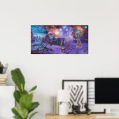 "Sneeuw en sterren" Poster (Thuiskantoor)