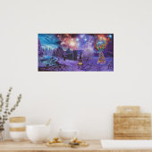 "Sneeuw en sterren" Poster (Keuken)