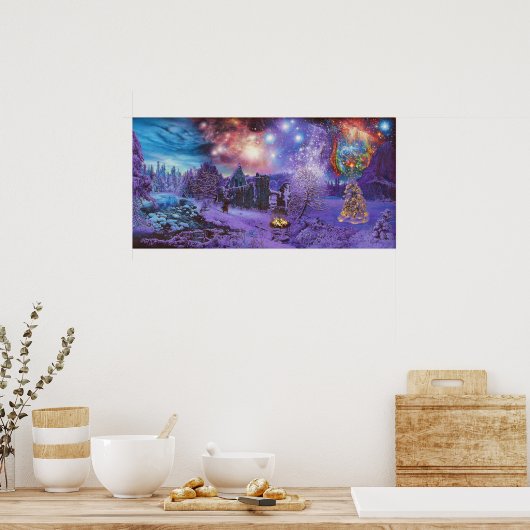 "Sneeuw en sterren" Poster (Keuken)