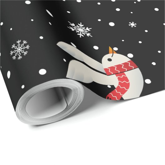 Sneeuw en vogel kerstpatronen cadeaupapier (Rol Hoek)