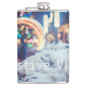 Sneeuw- en winterlichten heupfles (Voorkant)