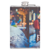 Sneeuw- en winterlichten heupfles (Achterkant)