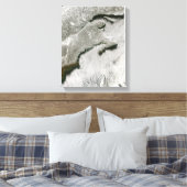 Sneeuw- en wolkenstraten canvas afdruk (Insitu (Slaapkamer))