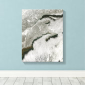 Sneeuw- en wolkenstraten canvas afdruk (Insitu (Houten vloer))