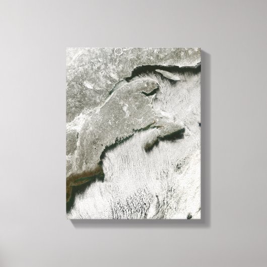 Sneeuw- en wolkenstraten canvas afdruk (Voorkant)