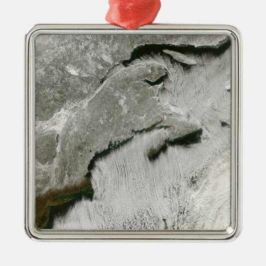 Sneeuw- en wolkenstraten metalen ornament (Voorkant)