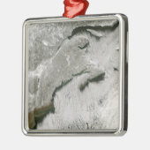 Sneeuw- en wolkenstraten metalen ornament (Links)