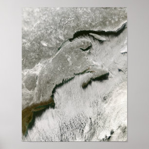 Sneeuw- en wolkenstraten poster